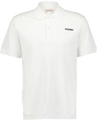 McQueen - Logo Embroidered Polo Shirt - Lyst
