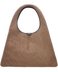 Alaïa - Leather-Trimmed Paper Straw Shoulder Bag - Lyst