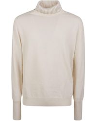 Ballantyne - Plain Stitch Turtle Neck Sweater - Lyst