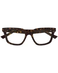 Gucci - Eyewear Rectangle Frame Glasses - Lyst
