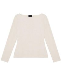 Emporio Armani - Textured Knit Top - Lyst