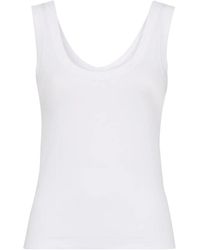 Brunello Cucinelli - Stretch-Cotton Ribbed Tank Top - Lyst