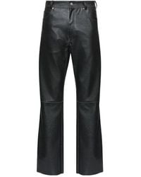 MM6 by Maison Margiela - Leather-Effect Trousers - Lyst