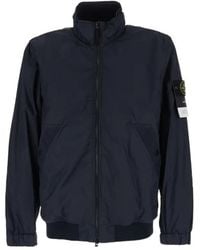 Stone Island - Logo Patch Zip-Up Jacket - Lyst
