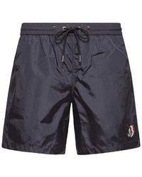 Moncler - Wide-Leg Swim Trunks - Lyst