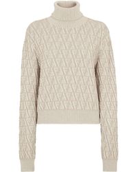 Fendi - Ff Motif Turtleneck Knit Jumper - Lyst