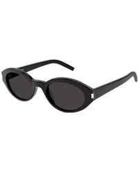 Saint Laurent - Eyewear Oval Frame Sunglasses - Lyst