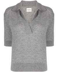 KHAITE - Jo Short Sleeved Polo Top - Lyst