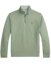Polo Ralph Lauren - Quarter-Zip Logo-Embroidered Sweater - Lyst