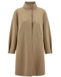 Herno - High-Neck Long Sleeved Coat - Lyst