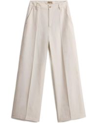 Woolrich - Pleated Straight Leg Pants - Lyst