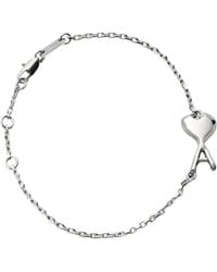 Ami Paris - Ami Ami De Coeur Hammered Bracelet - Lyst