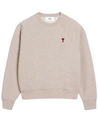 Ami Paris - Ami De Coeur Logo Detailed Long Sleeved Sweatshirt - Lyst