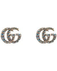 Gucci - Gg Marmont Crystal Earrings - Lyst