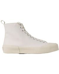 Jil Sander - High-Top Lace-Up Sneakers - Lyst