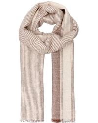 Brunello Cucinelli - Striped Knit Scarf - Lyst