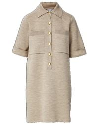 Veronica Beard - Short-Sleeve Patch-Pocket Dress - Lyst