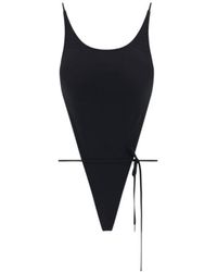 Saint Laurent - Drawstring Backless Swimsuit - Lyst