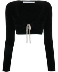 Alexander Wang - Long-Sleeved Cropped Cardigan - Lyst