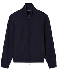 Emporio Armani - Zip-Up High Neck Sweatshirt - Lyst