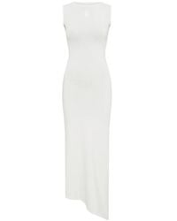 Marine Serre - Sleeveless Pearl Logo Midi Dress - Lyst