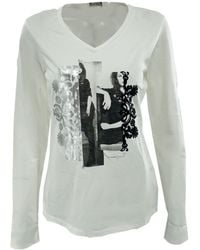 Armani Jeans - V-Neck Long-Sleeved T-Shirt - Lyst