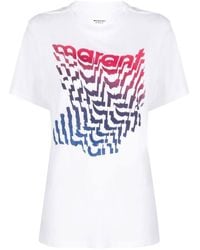 Isabel Marant - Isabel Marant Étoile Logo Printed Crewneck T-Shirt - Lyst