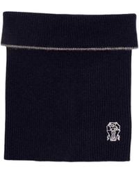 Brunello Cucinelli - Ribbed Knit Scarf - Lyst