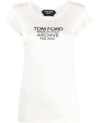 Tom Ford - Logo Printed Crewneck T-Shirt - Lyst