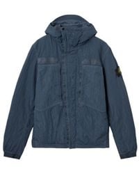 Stone Island - State Logo-Patch Hooded Jacket - Lyst