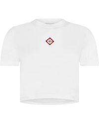 CASABLANCA - Logo Crew Neck T-Shirt - Lyst