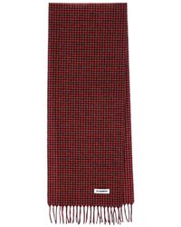 Jil Sander - Checked Fringed Scarf - Lyst