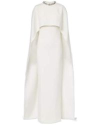 Roland Mouret - Crystal-Embellished Caped Crepe Gown - Lyst