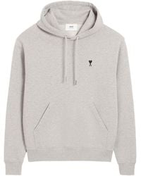 Ami Paris - Light Hoodie With Engraved Eyelets - Lyst