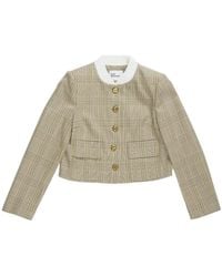 Self-Portrait - Check Wool Jacket - Lyst