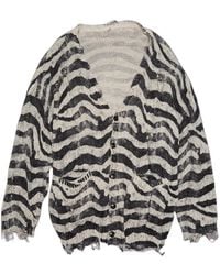 R13 - Printed Oversized Knit Cardigan - Lyst