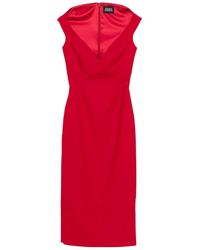 Solace London - Monica V-Neck Midi Dress - Lyst
