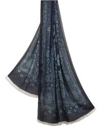 Etro - Jacquard Fringed Edge Scarf - Lyst