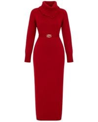 Twinset - High-Neck Knit Dress - Lyst