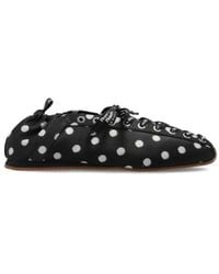 Ganni - Lace-Up Ballerinas - Lyst