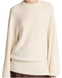 Vince - Wool-Cashmere Wide-Sleeve Crew Neck Sweater - Lyst