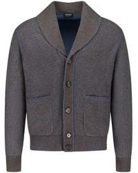 ZEGNA - Mélange Shawl Collar Cardigan - Lyst