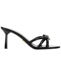 Prada - Open Toe High Heel Sandals - Lyst