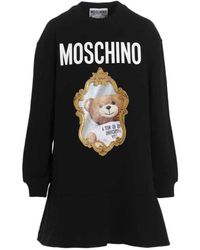 Moschino - Teddy Bear-Print Sweatshirt Dress - Lyst