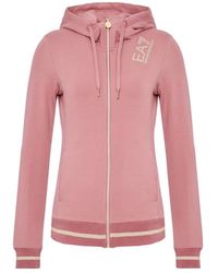 EA7 - Logo Hooded Casual Coat - Lyst