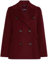 Max Mara - Double-Breasted Virgin-Wool Coat - Lyst