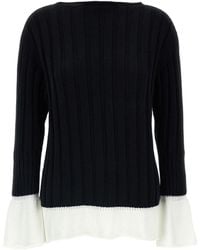 Issey Miyake - Behind The Scenes Flounced Edge Sweater - Lyst