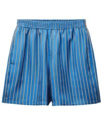 Versace - Striped Twill Shorts - Lyst