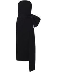 Roland Mouret - Draped Strapless Crêpe Cocktail Dress - Lyst