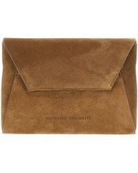 Brunello Cucinelli - Logo Debossed Envelope Shoulder Bag - Lyst